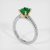 Emerald Ring 0.98 Ct., 18K Yellow White Preview