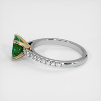 0.98 Ct. Emerald Ring, 18K Yellow & White 4