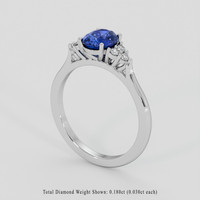 1.75 Ct. Blue Sapphire Ring, Platinum 950 2