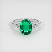 2.29 Ct. Emerald Ring, Platinum 950 1