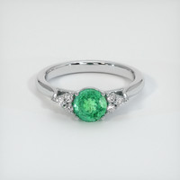 0.92 Ct. Emerald Ring, Platinum 950 1