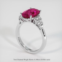 3.20 Ct. Gemstone Ring, Platinum 950 2