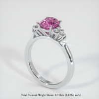 1.51 Ct. Pink Sapphire Ring, Platinum 950 2