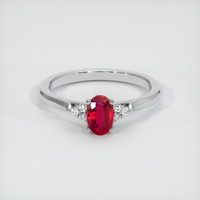 0.69 Ct. Ruby Ring, Platinum 950 1