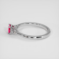0.45 Ct. Pinkish Red Ruby Ring, Platinum 950 4
