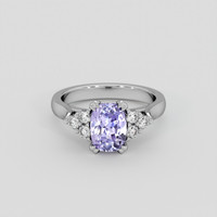 2.76 Ct. Purple Sapphire Ring, Platinum 950 1