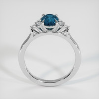 1.75 Ct. Greenish Blue Sapphire Ring, Platinum 950 3