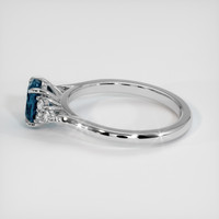 1.75 Ct. Greenish Blue Sapphire Ring, Platinum 950 4