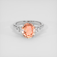 3.00 Ct. Padparadscha Sapphire Ring, Platinum 950 1
