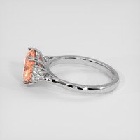 3.00 Ct. Padparadscha Sapphire Ring, Platinum 950 4