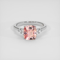 3.00 Ct. Padparadscha Sapphire Ring, Platinum 950 1