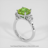 5.17 Ct. Yellowish Green Sapphire Ring, Platinum 950 2