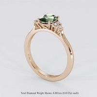 1.16 Ct. Green Sapphire Ring, 14K Rose Gold 2