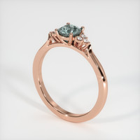0.73 Ct. Sapphire Ring, 14K Rose Gold 2