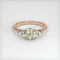1.05 Ct. Yellow Sapphire Ring, 14K Rose Gold 1