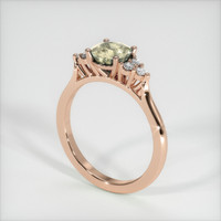 1.05 Ct. Yellow Sapphire Ring, 14K Rose Gold 2