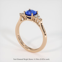 1.28 Ct. Sapphire Ring, 18K Rose Gold 2