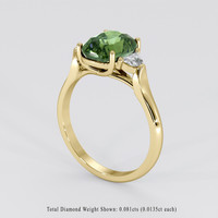 1.16 Ct. Green Sapphire Ring, 18K Rose Gold 2