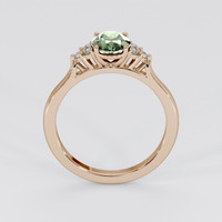 1.16 Ct. Green Sapphire Ring, 18K Rose Gold 3