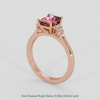 1.67 Ct. Padparadscha Sapphire Ring, 18K Rose Gold 2