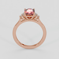 1.67 Ct. Padparadscha Sapphire Ring, 18K Rose Gold 3