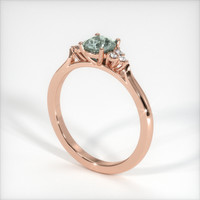 0.74 Ct. Sapphire Ring, 18K Rose Gold 2