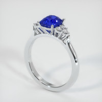 2.21 Ct. Blue Sapphire Ring, 10K White Gold 2