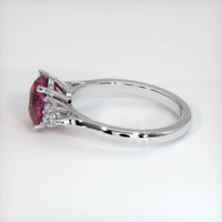 1.80 Ct. Reddish Pink Sapphire Ring, 10K White Gold 4