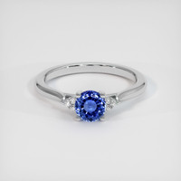 0.77 Ct. Sapphire Ring, 14K White Gold 1