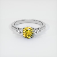 0.92 Ct. Bi Color Sapphire Ring, 14K White Gold 1
