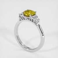 0.92 Ct. Bi Color Sapphire Ring, 14K White Gold 2