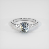 2.14 Ct. Bi Color Sapphire Ring, 14K White Gold 1
