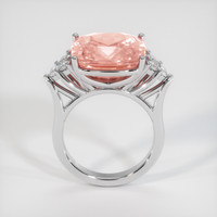 12.48 Ct. Padparadscha Sapphire Ring, 14K White Gold 3