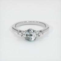 0.94 Ct. Sapphire Ring, 14K White Gold 1