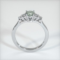 0.63 Ct. Green Sapphire Ring, 14K White Gold 3