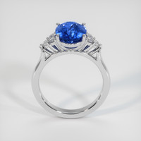 3.07 Ct. Blue Sapphire Ring, 18K White Gold 3