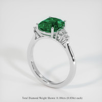 2.52 Ct. Emerald Ring, 18K White Gold 2
