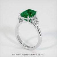 2.71 Ct. Emerald Ring, 18K White Gold 2