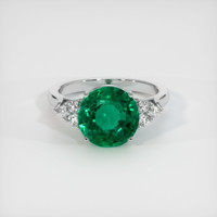 3.36 Ct. Emerald Ring, 18K White Gold 1