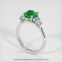 1.49 Ct. Emerald Ring, 18K White Gold 2