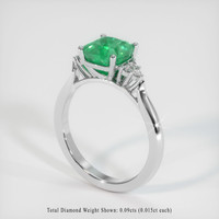1.65 Ct. Emerald Ring, 18K White Gold 2