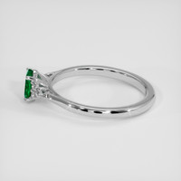 0.73 Ct. Emerald Ring, 18K White Gold 4