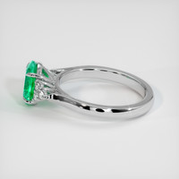 1.30 Ct. Emerald Ring, 18K White Gold 4