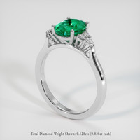 1.65 Ct. Emerald Ring, 18K White Gold 2