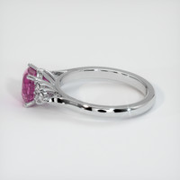 1.51 Ct. Pink Sapphire Ring, 18K White Gold 4