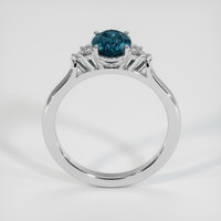 1.51 Ct. Greenish Blue Sapphire Ring, 18K White Gold 3