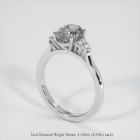 2.14 Ct. Bi Color Sapphire Ring, 18K White Gold 2