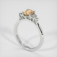 1.06 Ct. Sapphire Ring, 18K White Gold 2