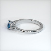 0.62 Ct. Sapphire Ring, 18K White Gold 4