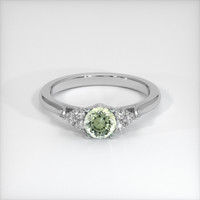 0.69 Ct. Sapphire Ring, 18K White Gold 1